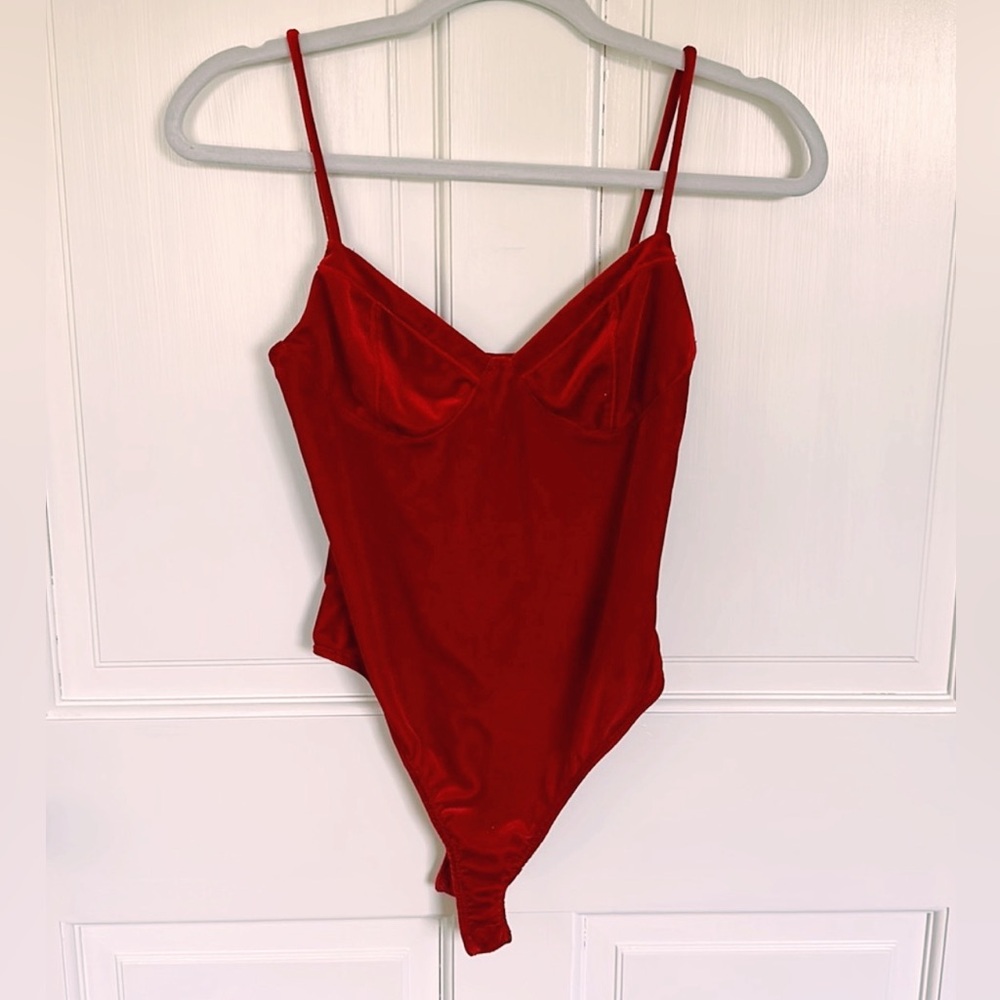 Urban Outfitters Red Bodysuit size small Valentines red top sexy